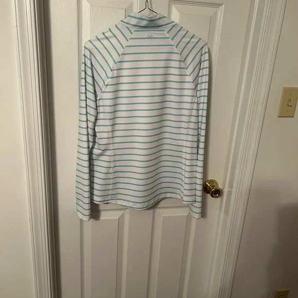 Vineyard Vines Teal and White Striped Top - Picture 4 of 4